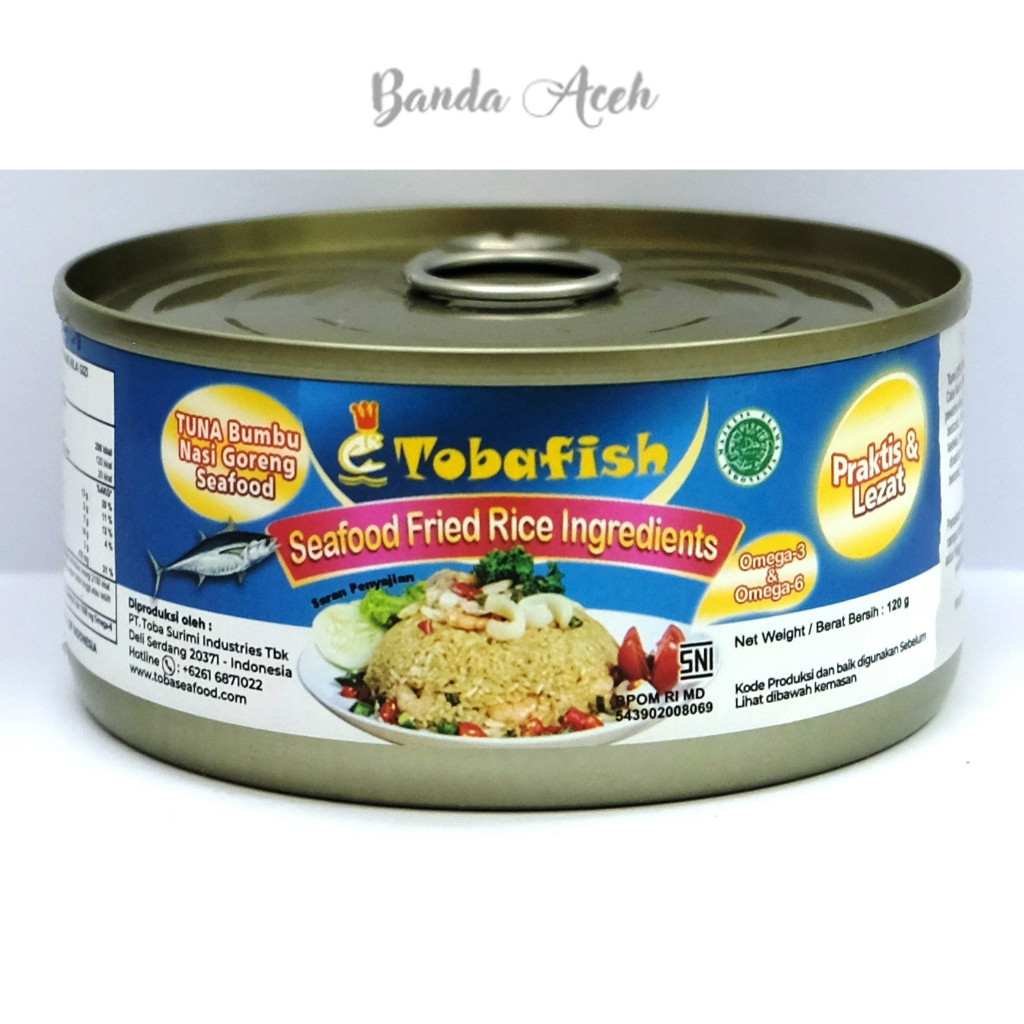 

(Aceh) Tuna kaleng / Canned Tuna Bumbu Nasi Goreng Seafood / Seafood Fried Rice Ingredients - 120 gr - Toba fish