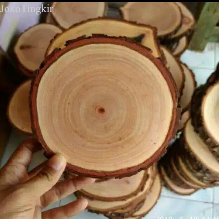 

Promo wood slice potongan kayu bulat 15-cm murah