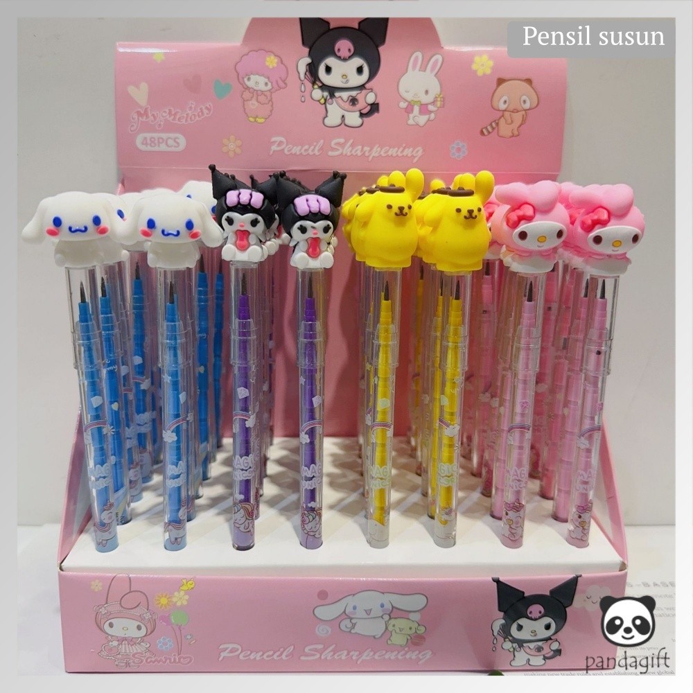 

Pensil Bensia Fancy Karakter / Pensil sambung susun / Pensil Susun banyak motif lucu