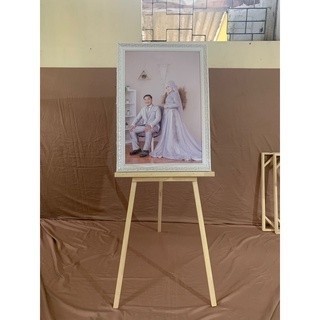 Standing Frame Kayu Tempat Pigura Easel Kanvas - Besar