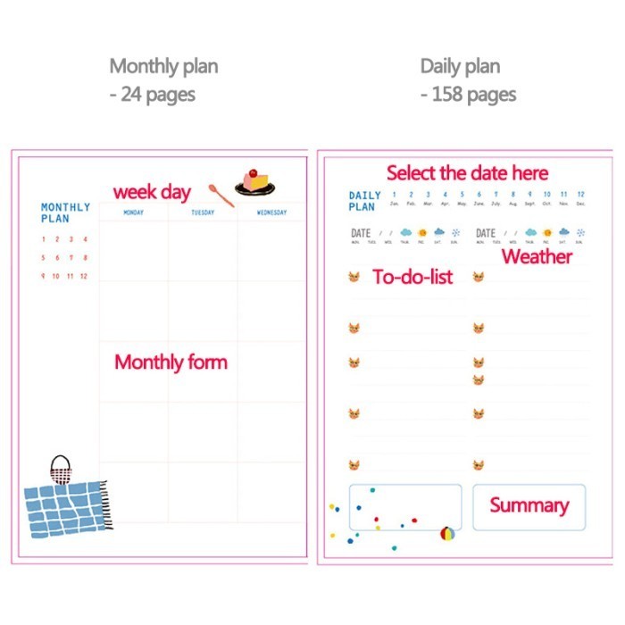 

Buku Catatan Note Diary Agenda Planner Harian Bulanan Tahunan 365 Hari - Biru Muda