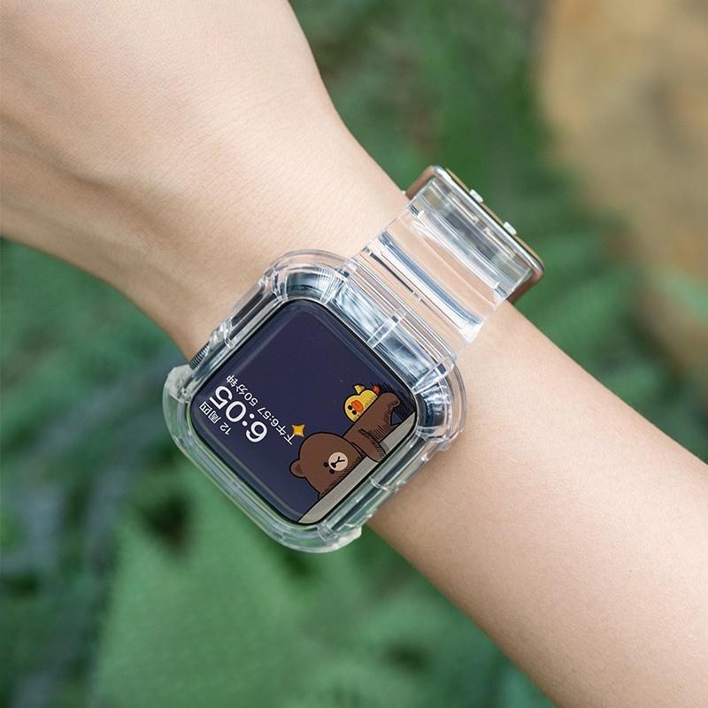 big sale transparent case strap for tali jam tangan smartwatch t500 t55 t500plus iwatch hw22 w26 iwo