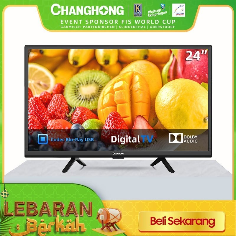 Changhong 24 Inch Digital LED TV (L24G5W) HD TV-DVBT2-USB Moive