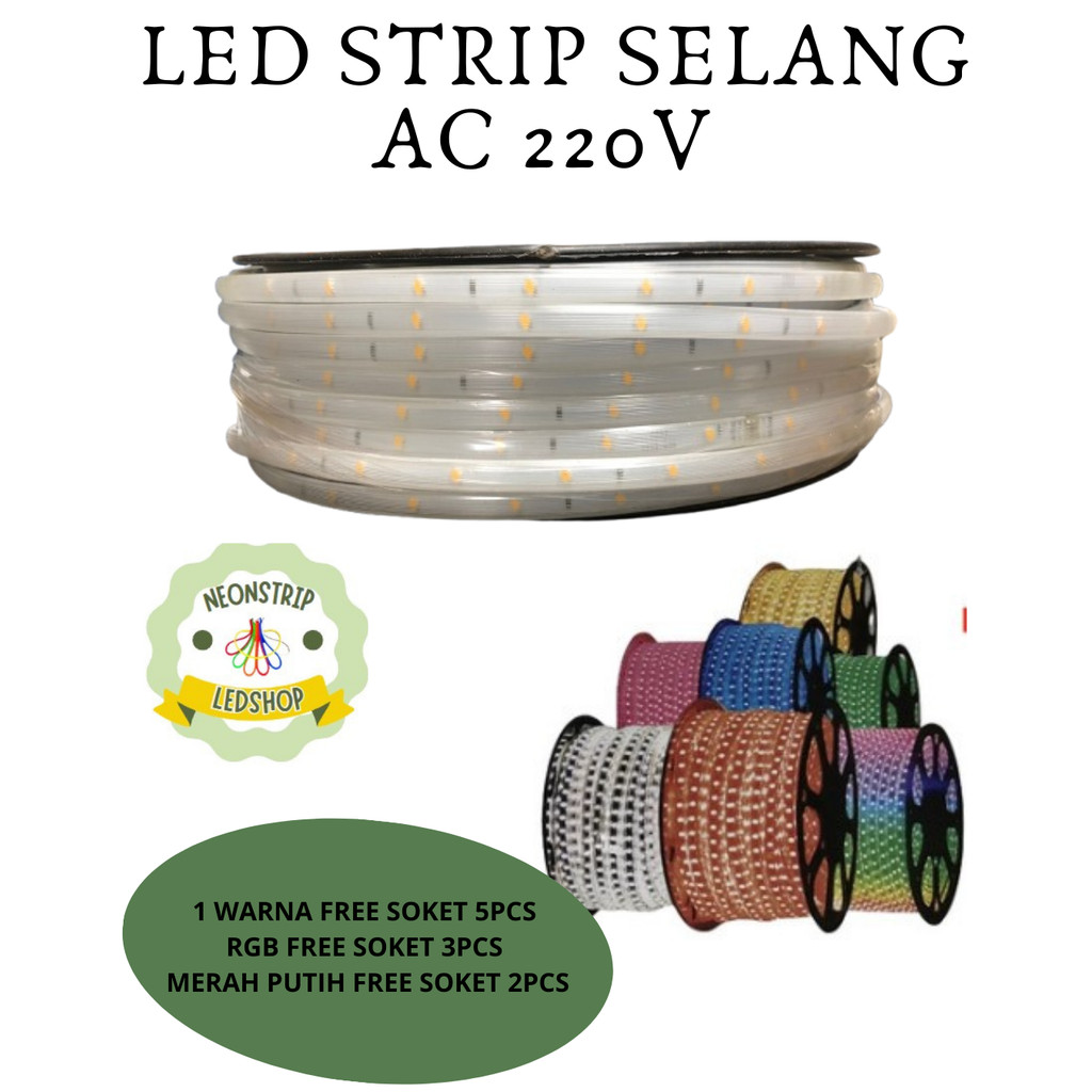 LAMPU LED STRIP  SELANG  SMD  5050 100METER  AC 220V WATERPROOF OUTDOOR AC 220V