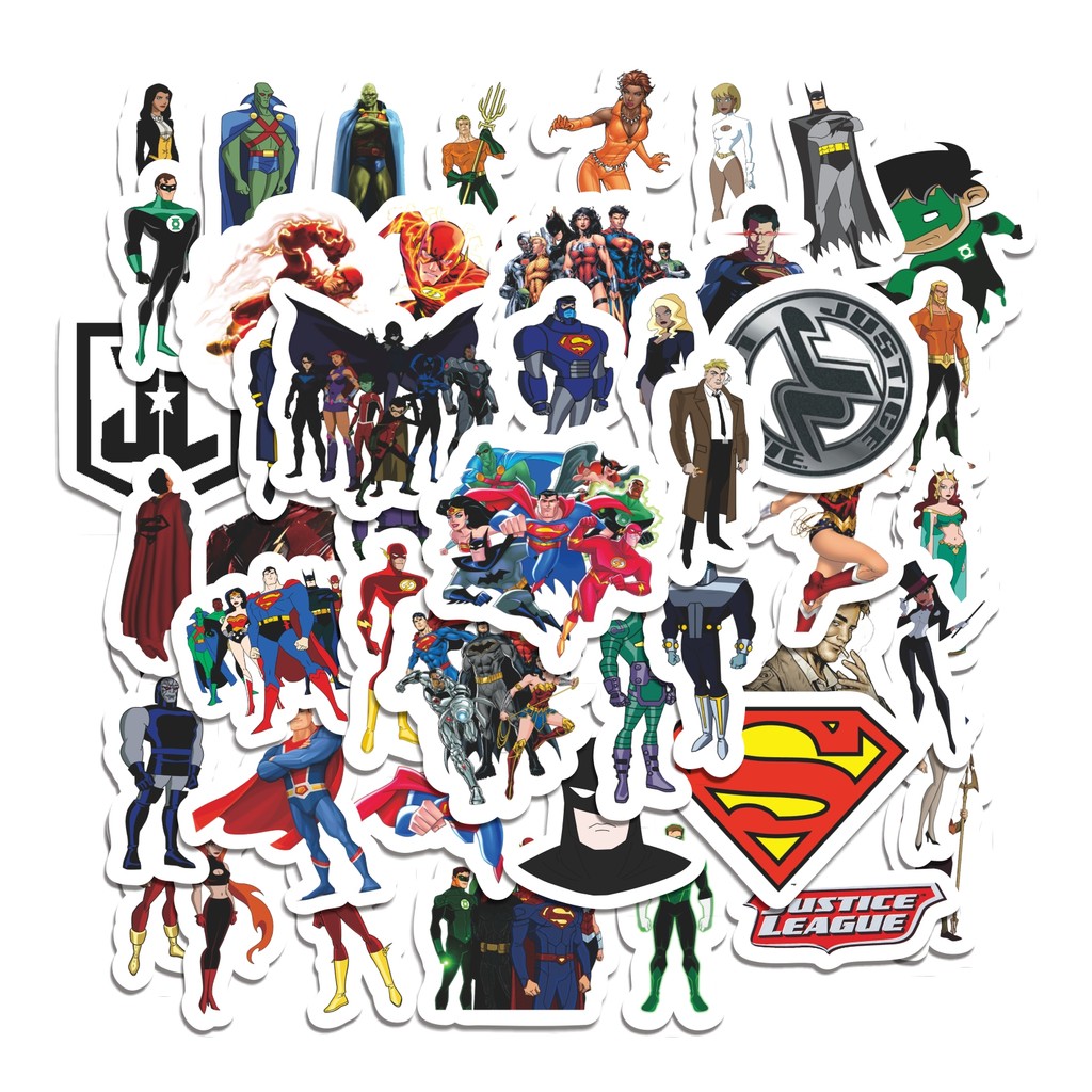 

COD 50 Pcs Stiker Justice League Lucu Anti Air Untuk Dekorasi Notebook Sepeda Skateboard Handphone