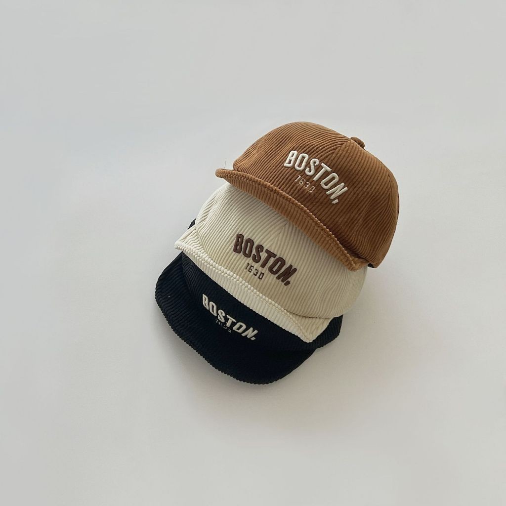 CHR YONGKY Topi Keren Anak Premium Korea / Topi Motif Boston Aesthetic / Topi Bayi Lucu