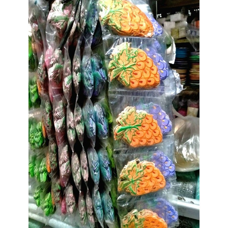 Bordir Bordir bunga jahit 3d patch tempel