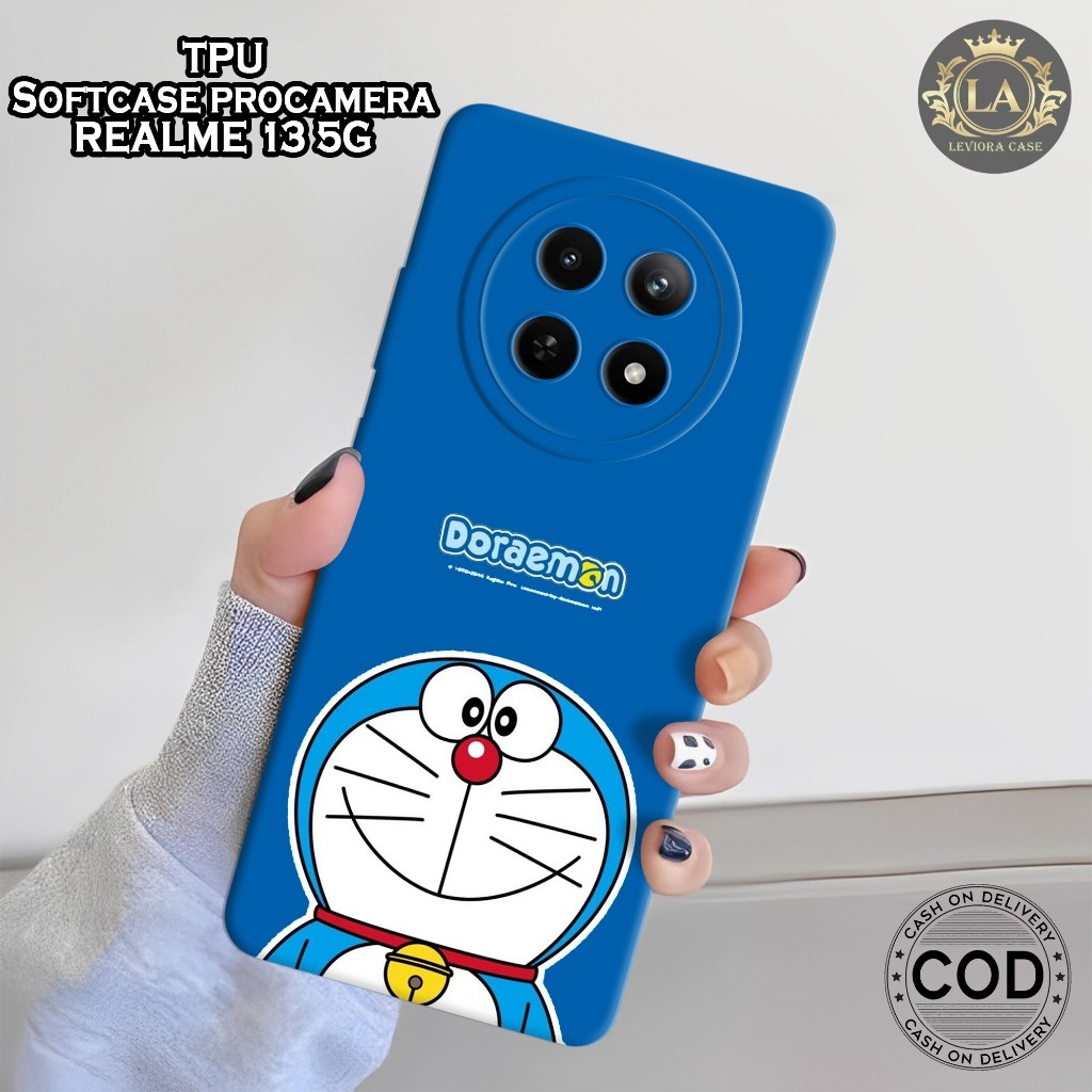 Case Realme 13 5G Terbaru 2024 - Leviora Case - Fashion Case Doraemon - Softcase Realme 13 5G - Case