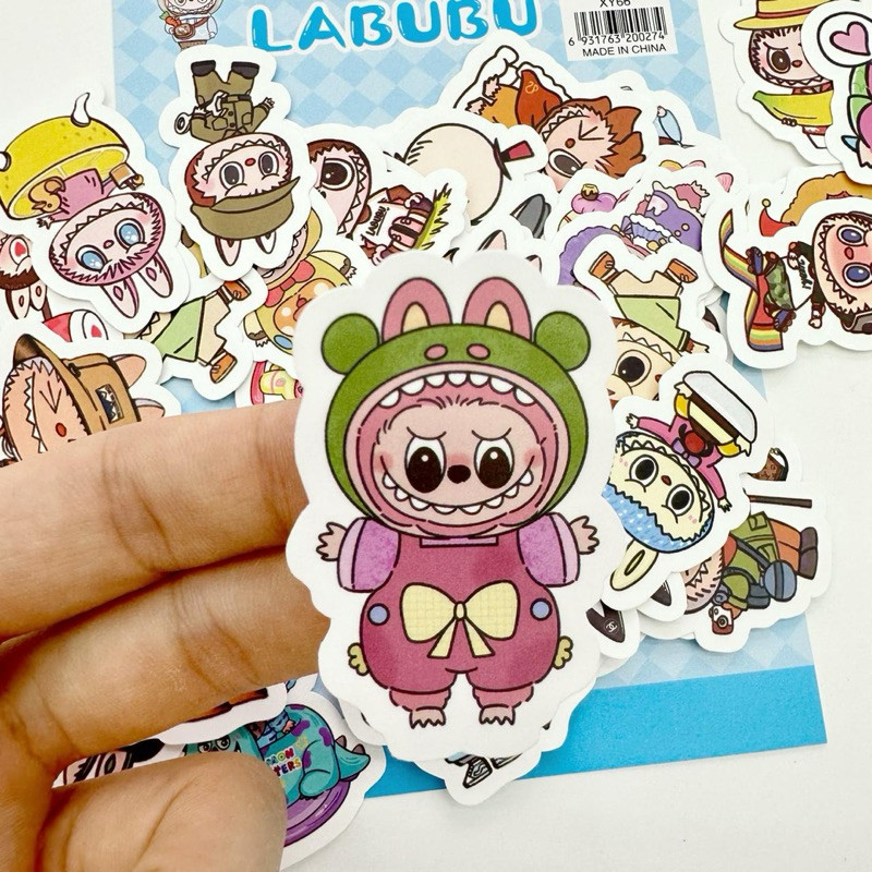 

50 PCS PER BOX STICKER SATUAN AESTHETIC KARAKTER LABUBU