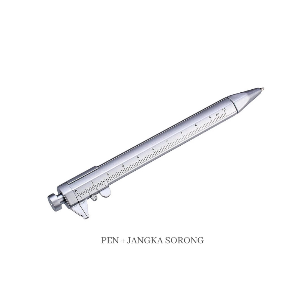 

Pen Pena Hitam Jangka Sorong Pena Sigmat Vernier Caliper Pulpen Tulis Mistar Ukur Multifungsi