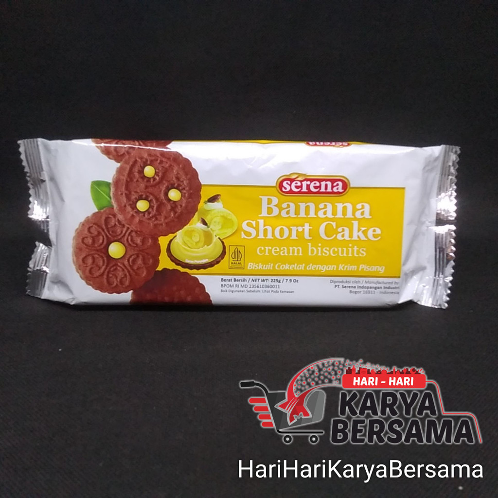 

MAKANAN RINGAN SERENA BANANA SHORT CAKE CREAM BISCUITS 225GR