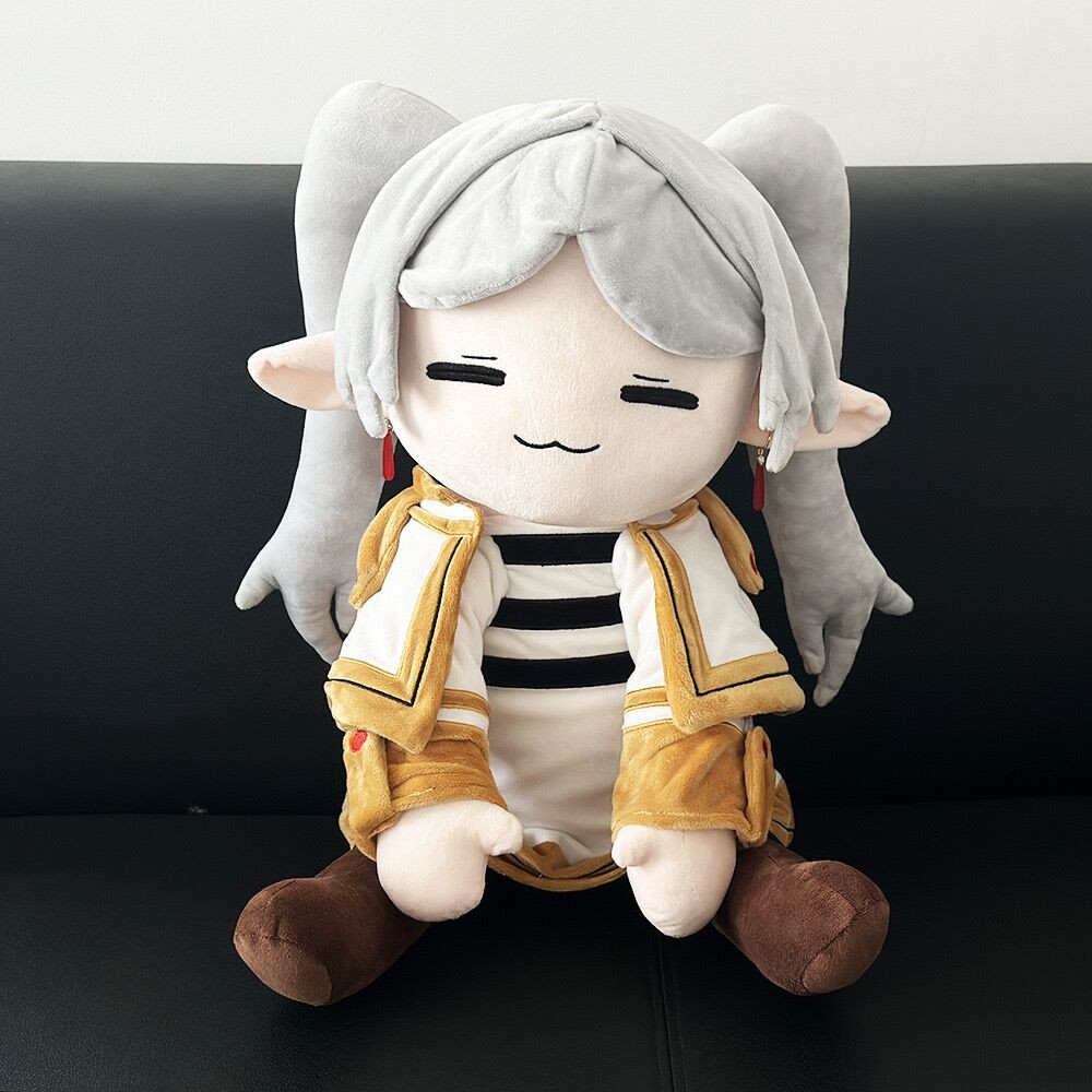 75cm Frieren Plush At The Funeral Elf Frieren Plush Cotton Stuffed Doll Kawaii Figures Anime Periphe