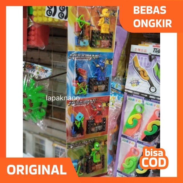 4 Pcs Miniatur Ninja Action Figure Ninja