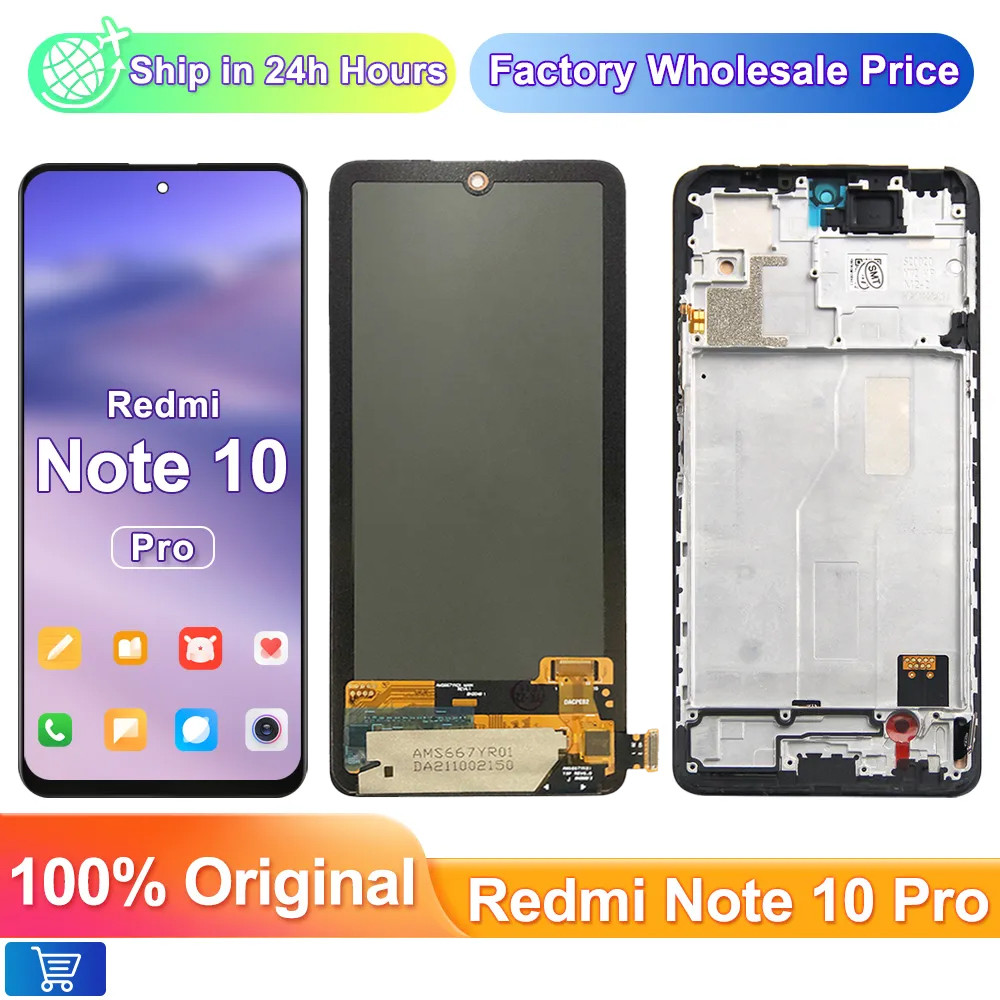 6.67" New Xiaomi Redmi Note 10 Pro LCD Display Touch Screen, For Redmi Note10Pro M2101K6G LCD Displa