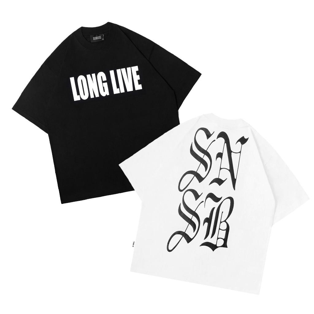 【COD】 LONG LIVE.BLACK WHITE I TSHIRT I SORRYNOTSORRY.BI+CH I SNSB Crew-neck fashion unisex T-shirt M