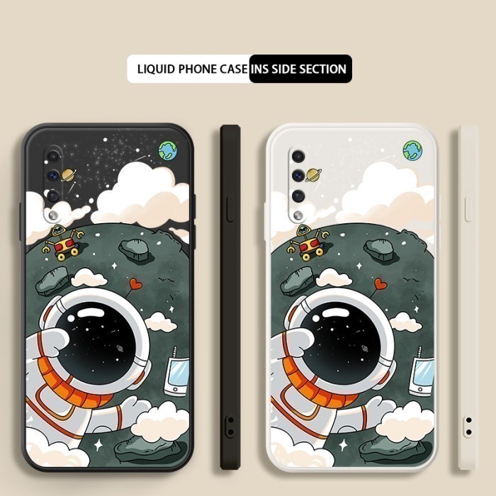 SoftCase OPPO A52 / A92 Silicone Square Premium Cover Cute Astronaut