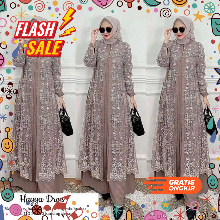 MEGASALE / Gamis Terbaru 2023 Lebaran // Dress Muslimah Modis Terbaru // Baju Dress Wanita Muslim Mo