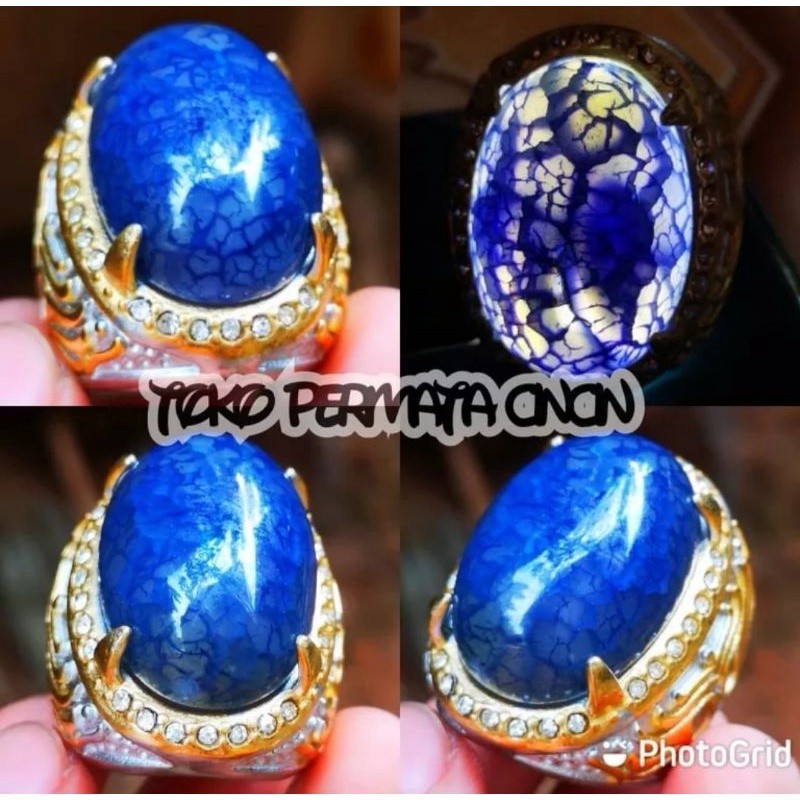 Batu akik asli blue sisik naga jumbo