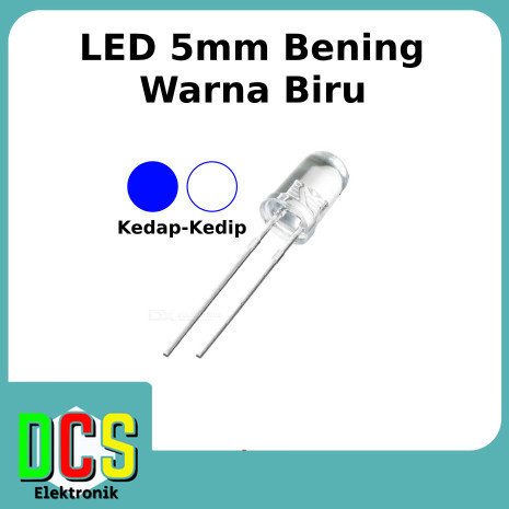 LED Kedap-kedip 5mm putih menyala biru