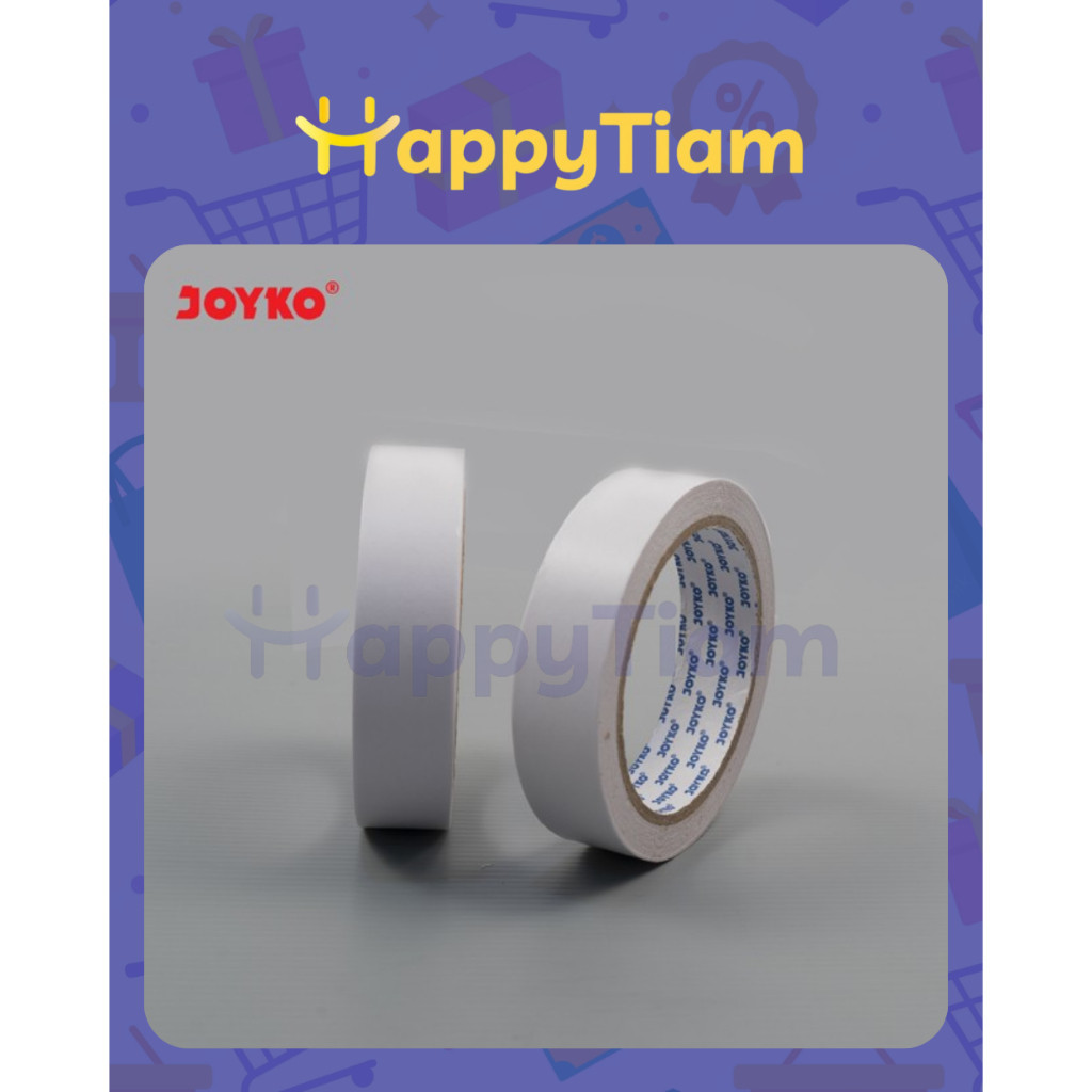 

DOUBLE TAPE 1" SIDED PEREKAT 2 SISI JOYKO 24 mm x 15 Yard ~ LEM LENGKET PANJANG ISOLASI LAKBAN