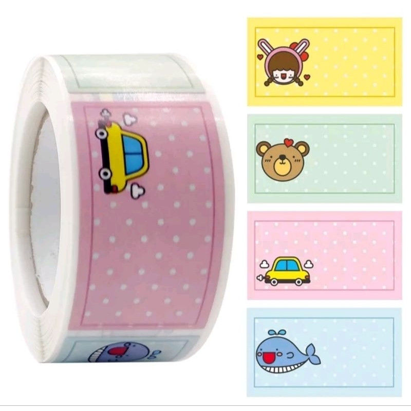 

Phytago Stationery | [250PCS/ROLL] STIKER LABEL NAMA KOSONG / NAME TAG STICKER