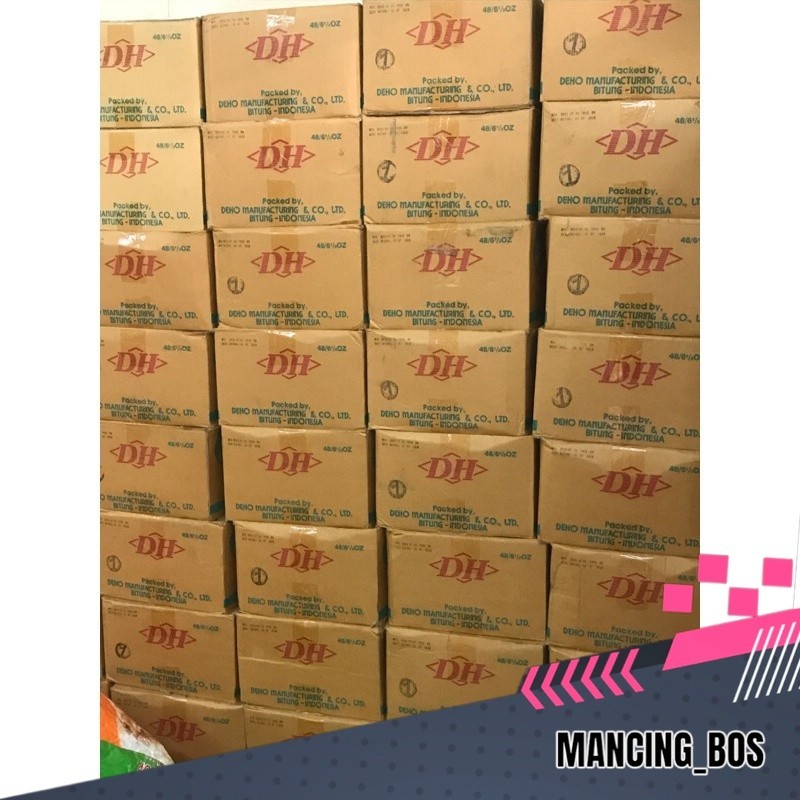 UMPAN PANCING - DEHO TUNA  Dalam KEMASAN CHUNK IN OIL - 1 DUS I(SI 48PCS) - GROSIR