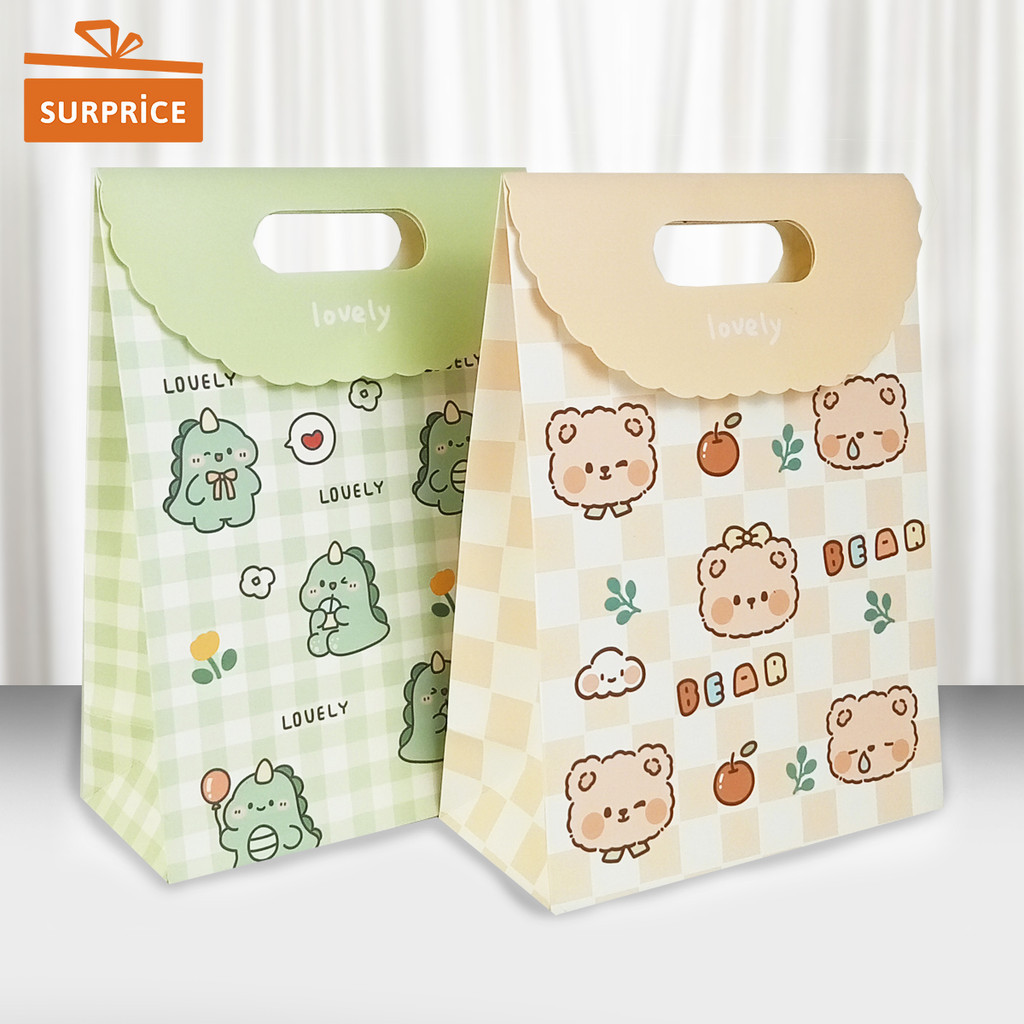 

Surprice Paperbag Jepret Ukuran 26,5x19x9 cm Motif Hewan Lucu / Paper Bag Tas Kado Ulang Tahun / Tempat Hadiah