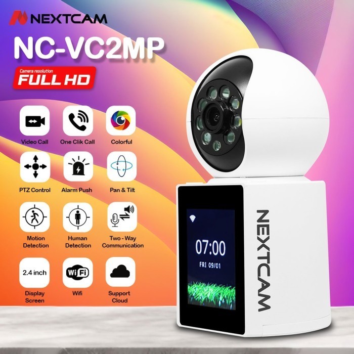 Nextcam Smart cctv VideoCalling 2MP PTZ Ipcam One-click NC-VC2M Bisa Videocall langsung Hanya Klik 1
