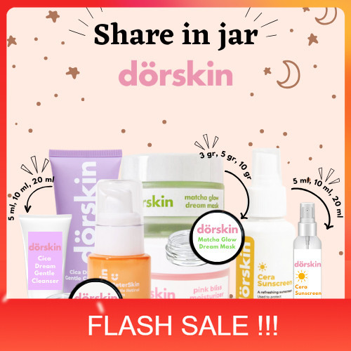 PROMO [Share In Jar] Dorskin Cica Dream Gentle Cleanser, Dorskin Matcha Glow Dream Mask, Dorskin Pin