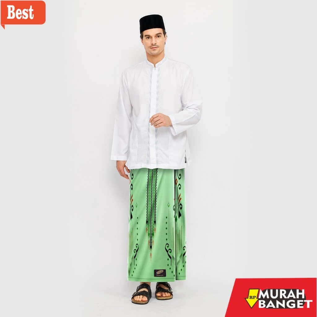 Sarung idaman- Sarung ATLAS Idaman 555 Kembang Motif BHS SGS Hijau Muda
