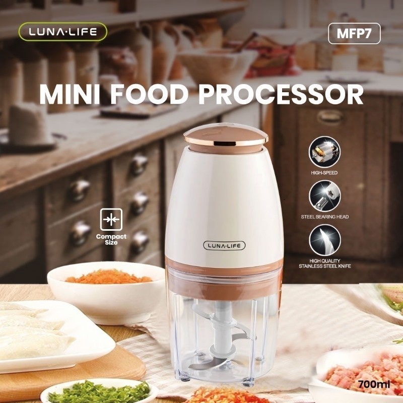 CHOPPER LUNA MFP7 200W | Penggiling Daging Luna Life MFP7 Kapasitas 700ml