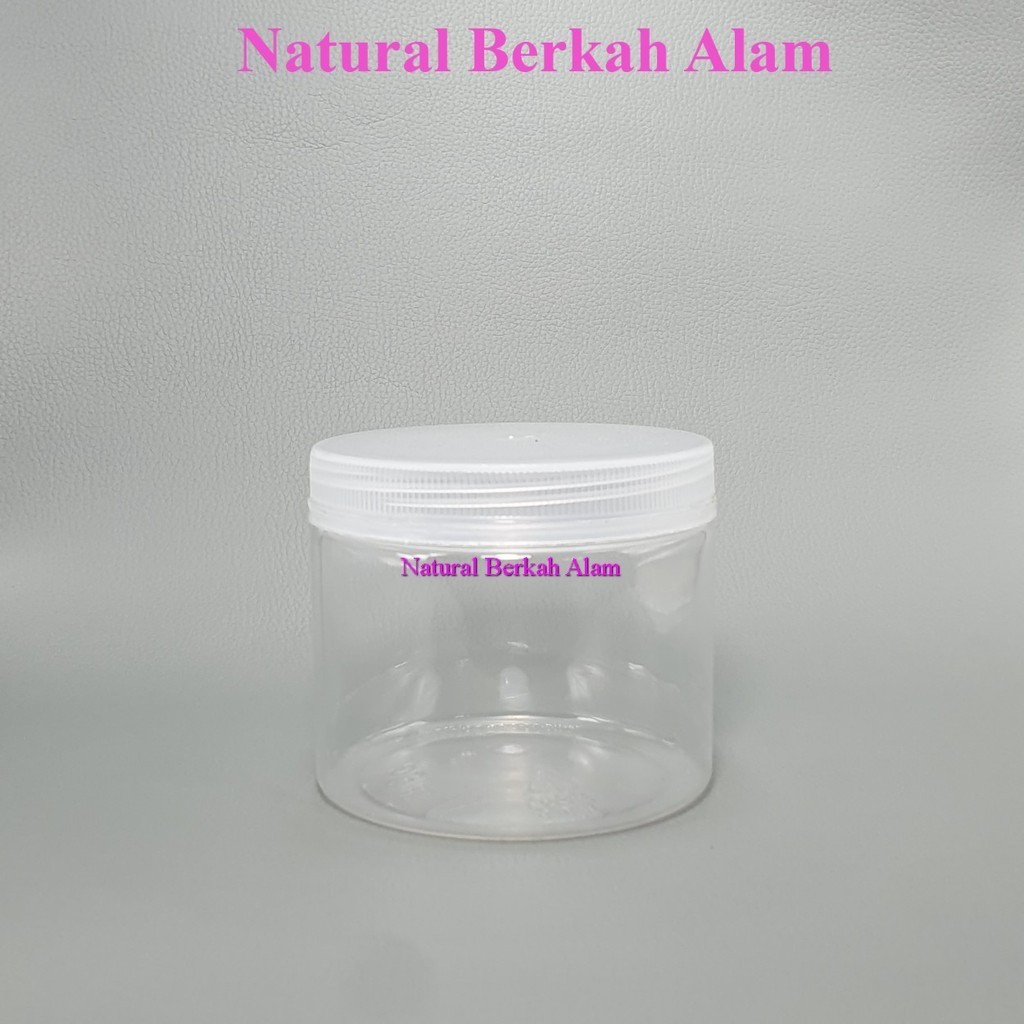 Toples Plastik PET 250 ml Tabung Natural / Toples Plastik / Toples Bawang Goreng/ Toples Snack/ Topl
