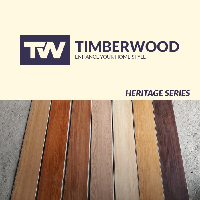 SPC Lantai Kayu Vinyl Flooring 5mm Premium TIMBERWOOD HERITAGE - box