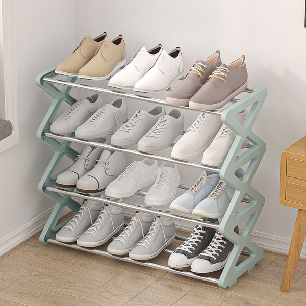 Rak Sepatu 4 Susun 4 Layer Kuat Kokoh Anti Karat Rak Sandal Lipat Rak Sepatu Serbaguna Bonbox BFS221