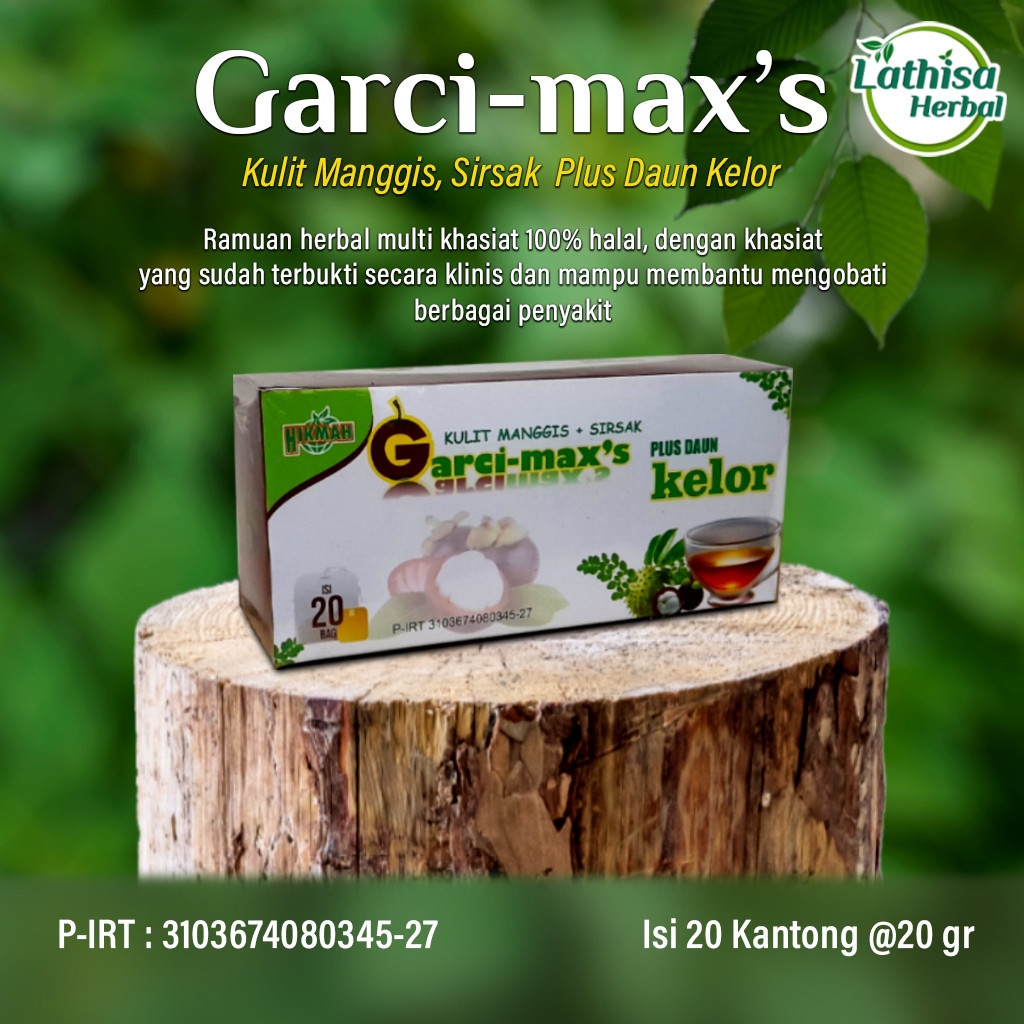 

Teh Celup Kulit Manggis Plus Daun Kelor Sirsak Garci-max's 20 Kantong Original