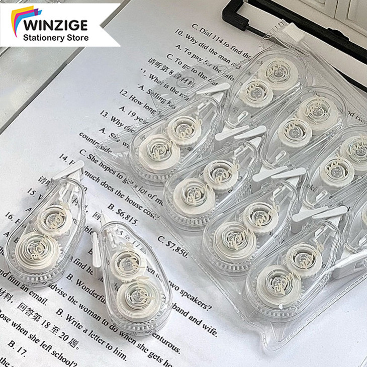 

Winzige Set 8 Pita Koreksi Transparan Tip Ex Kertas Lucu Correction Tape Morandi Aesthetic Stationery