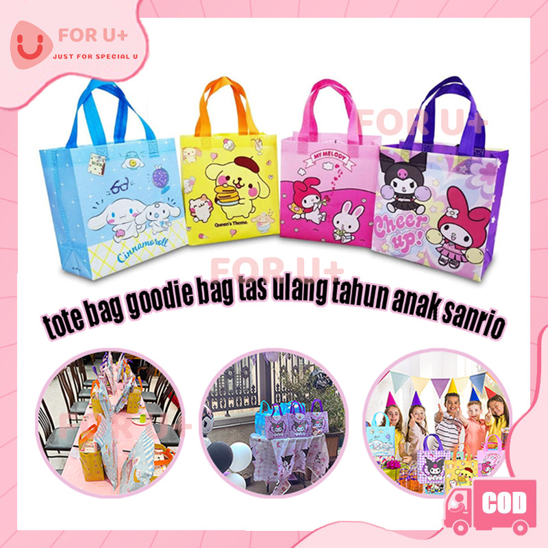 

Tas Ulang Tahun Karakter Sanrio / Goodiebag Motif Kartun Premium / Goodybag Tas Ulang Tahun Anak Anak Karakter Sanrio