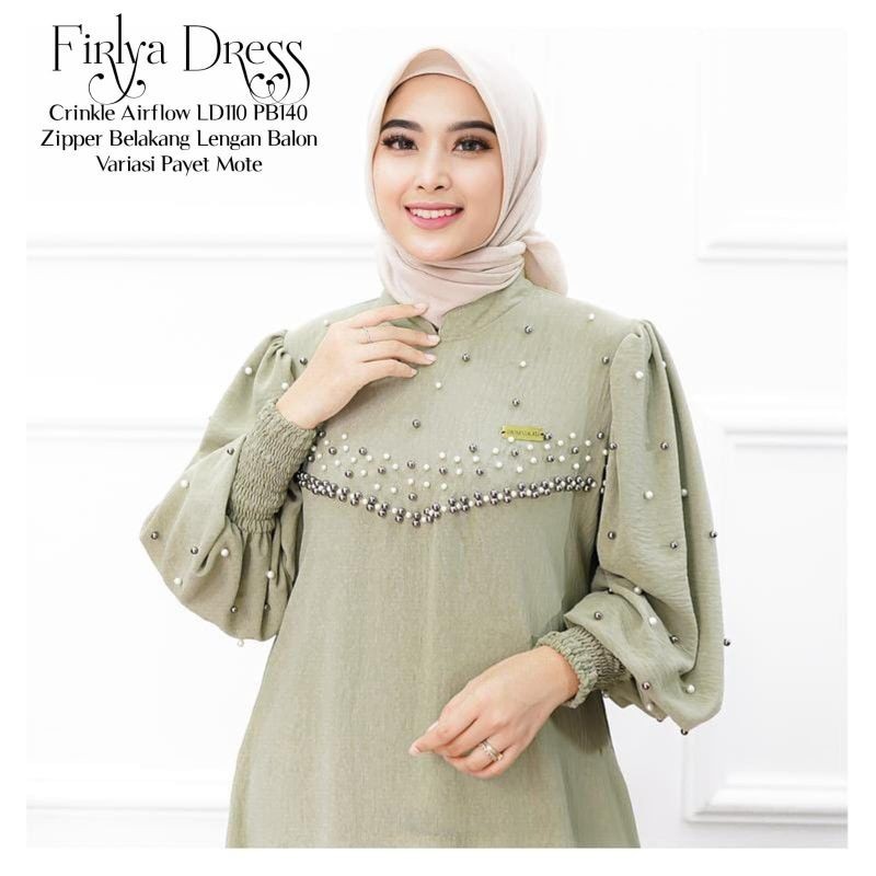 Gamis Dress Lebaran Murah Premium Kekinian / Firlya Viola maxy payet tangan balon kembung gamis wani