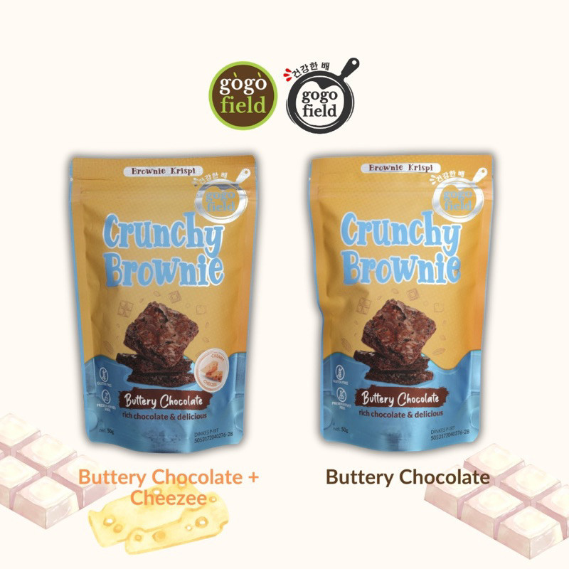 

Gogofield Crunchy Brownie Buttery Chocolate 50gr / Brownies Krispi Gluten Free