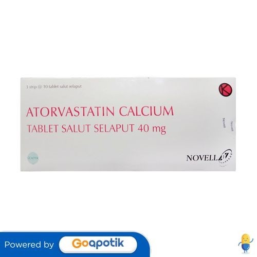 Atorvastatin Calcium Novell 40 Mg Box 30 Tablet