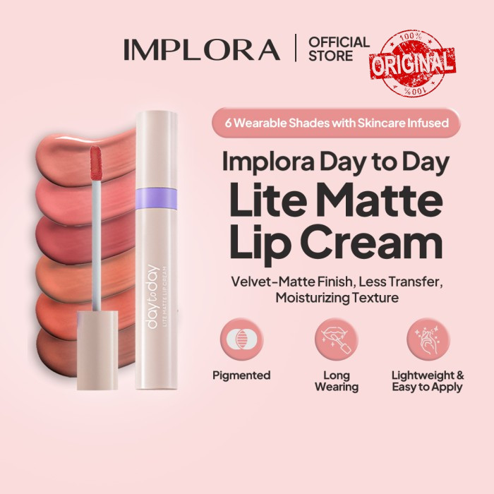 IMPLORA Day To Day Lite Matte Lip Cream - Lip Cream Implora ORIGINAL