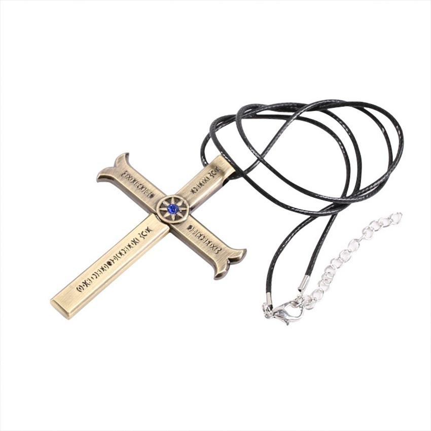 Owl Store - Kalung Salib Anime One Piece Taka No Me Dracule Mihawk Cosplay Kalung Vintage Pria