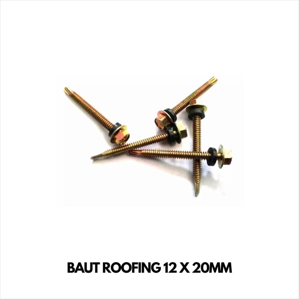 50 Pcs Baut Roofing Baja Ringan 12 x 20 Sekrup Skrup Rufing 12x20 mm-PT88