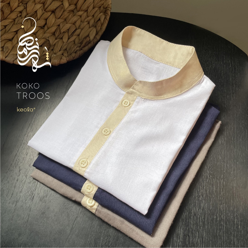 Baju Busana Muslim Anak Lucu Unik Premium / MD - Keola Koko Troos Shirt Series (Kemeja Anak) Usia 1 
