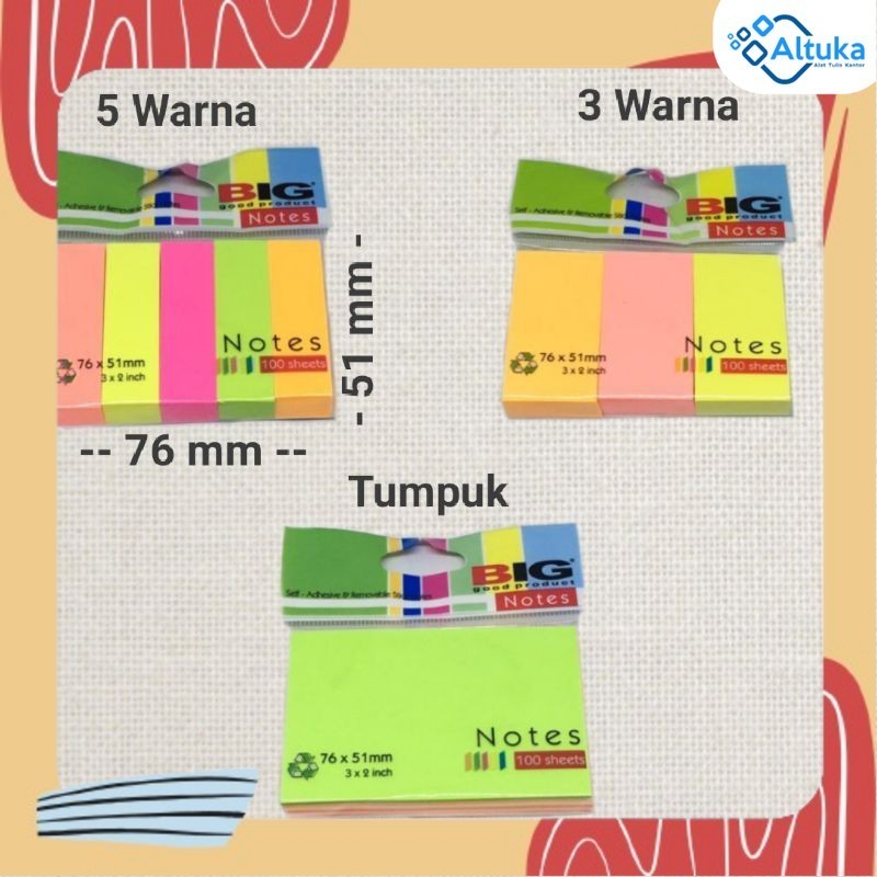 

Sticky Note / Memo Stik / Stik Note BIG ESELON 51x76mm