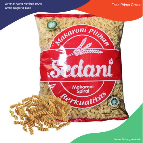 

Makaroni Pasta Sedani Makaroni Spiral Berkualitas Kemasan 1 Kg