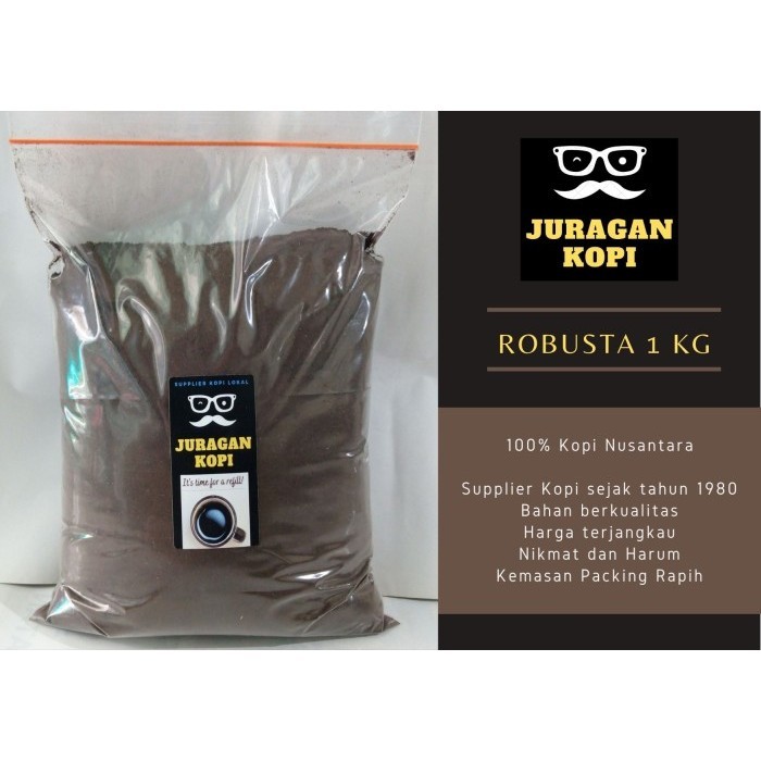 

[Coffee New] Kopi Bubuk ROBUSTA 1 Kg - Harga Terjangkau, Harum, Packing Rapih - Robusta Standar