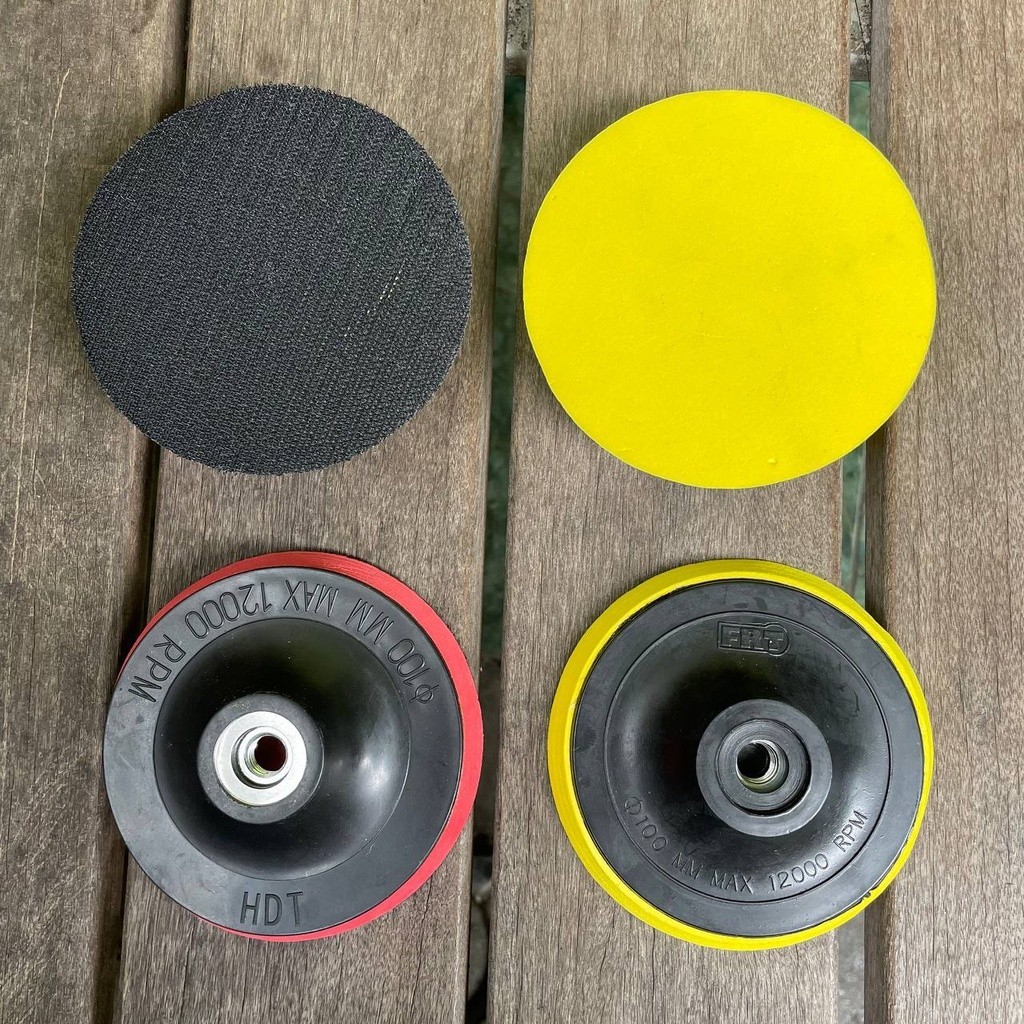 

Tatakan amplas 4 inch / Polishing pad velcro 4 inch / Backing velcro 4" amplas tempel busa poles / Tatakan amplas busa poles tempel 4" M10 untuk gerinda tangan