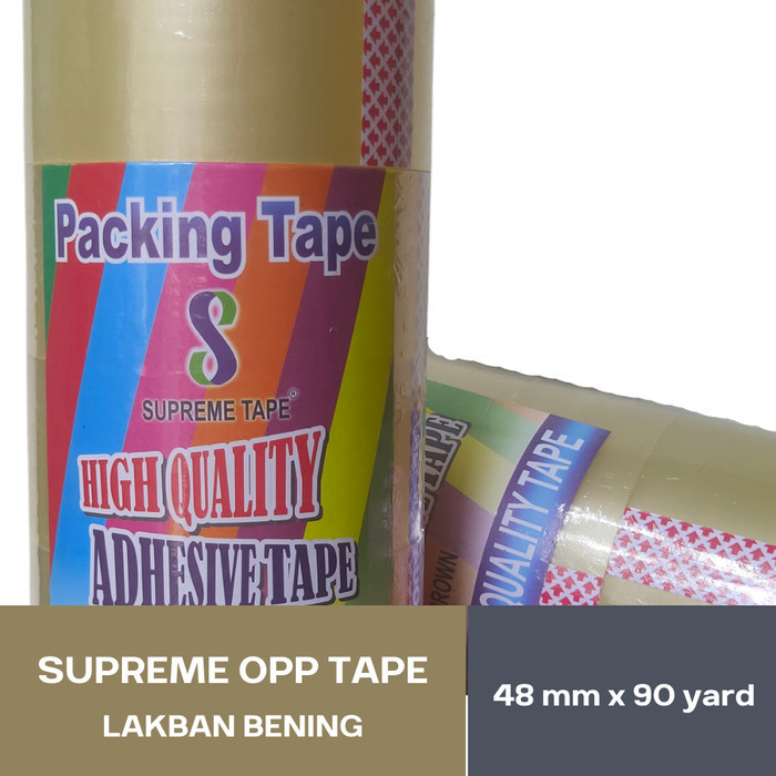 

Lakban Bening | Plakban Bening | OPP Tape Supreme 48 mm x 90 yard