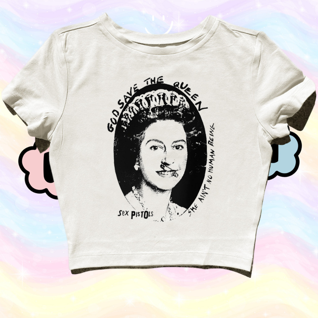 STARPERSON | CROP TOP SEX PISTOLS GOD SAVE THE QUEEN | GRUNGE | Y2K | METAL | VINTAGE | AESTHETIC | 